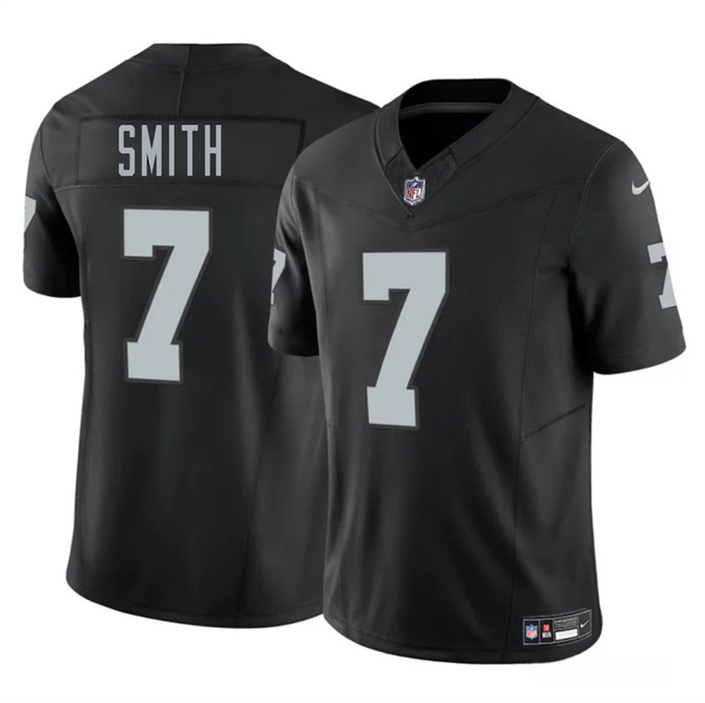 Youth Las Vegas Raiders #7 Geno Smith Black 2025 F.U.S.E. Stitched Football Jersey